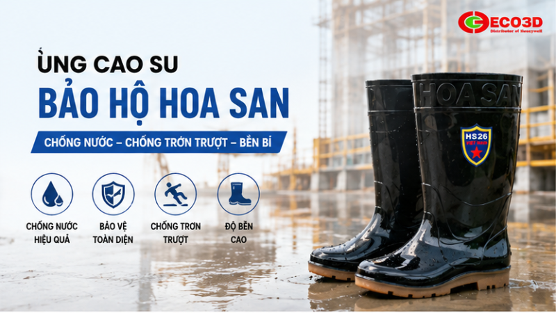 Ủng cao su bảo hộ Hoa San hàng Việt Nam chất lượng cao giá rẻ